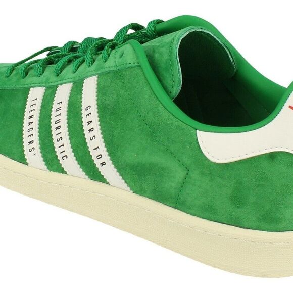 Adidas Original's Men's Campus Human Made Sneaker Green Suede White Stripes 12 - Picture 10 of 11